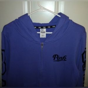 Pink Victoria’s Secret Women’s Full Zip Logo Hoodie